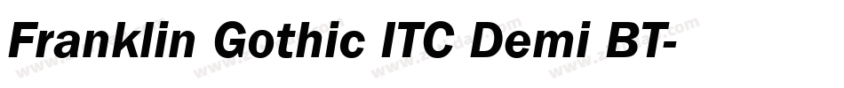 Franklin Gothic ITC Demi BT字体转换